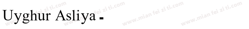 Uyghur Asliya字体转换